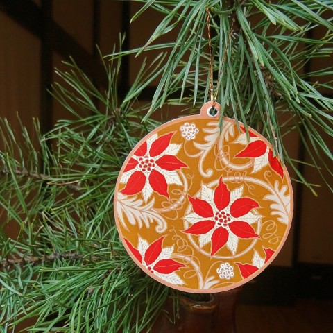 Vánoční ozdoba - VÁNOČNÍ HVĚZDA červená koule vánoce vánoční ozdoba advent vánoční hvězda 