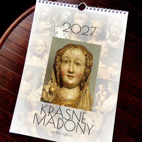 Kalendář 2027 - KRÁSNÉ MADONY barva barvy měsíční a4 madona ježíšek kalendář závěsný jezulátko nástěnný 2027 