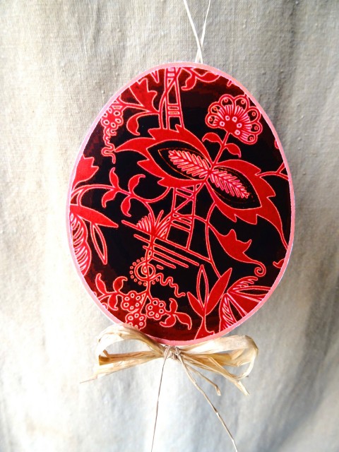 Vajíčko CIBULÁK V ČERVENÉ červená dekorace velikonoce velikonoční vejce kraslice 