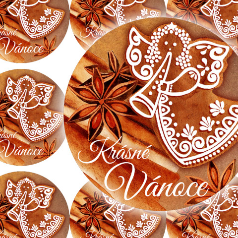 SE SKOŘICÍ A BADYÁNEM - samolepky zábava zima vánoce přání příroda vánoční skořice diář anděl andělíček perník deník koření advent obálka nálepka badyán pohlednice samolepky samolepka 