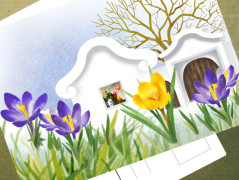 ZAHRADA VONÍCÍ JAREM - pohlednice