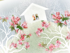 ZAHRADA VONÍCÍ JAREM - pohlednice