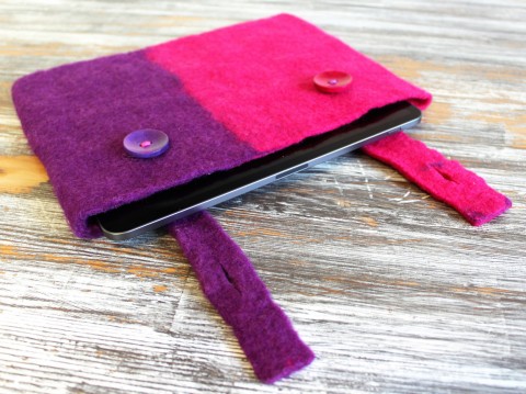 Obal na tablet, knížku, psaníčko růžová obal pouzdro plstěná psaníčko plstěné plstěný tablet na tablet 