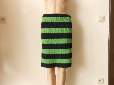 Dámská pletená sukně 60% merino zelená jarní černá sukně zimní akryl pletená podzimní merino 