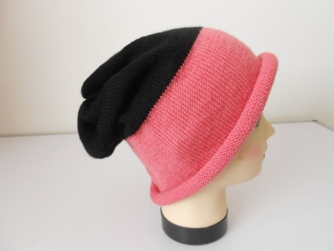 Dámská, dívčí čepice s merinem růžová čepice černá dámská zimní akryl merino 