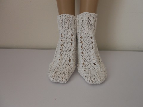 Bavlněné kotníčkové ponožky v 38-39 ponožky krajka bavlna bílá 