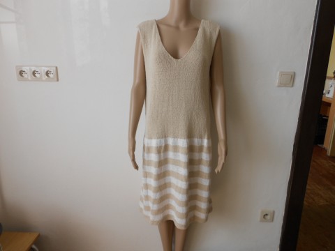 Šaty - hedvábí+bavlna sleva z 1165 bavlna bílá šaty béžová léto hedvábí 