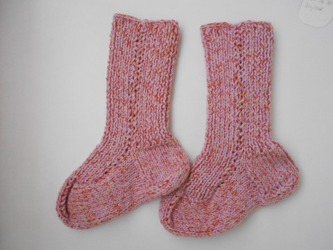 Pletené ponožky vlna vel. 36-37 fialová bílá akryl ponožky vlna 36 37 