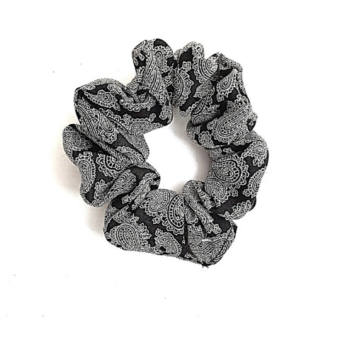 Gumička scrunchie do vlasů růžová proužky ozdoba gumička scrunchie 