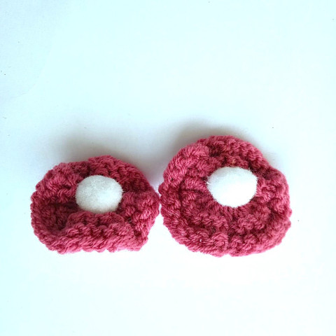 Pletená gumička do vlasů vlasy oranžová akryl gumička 