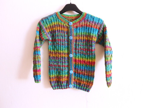 Pletený svetřík s merinem  110-116 zelená děti modrá růžová žlutá svetr akryl vlna merino 