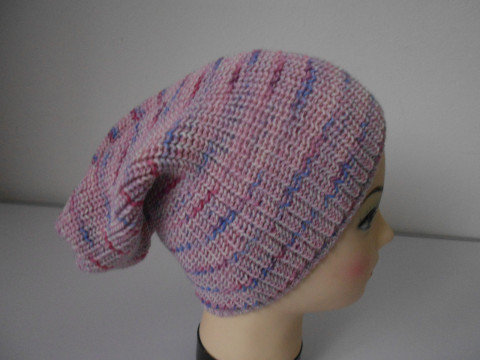 Univerzální čepice, hučka - merino modrá fialová čepice merino hučka 