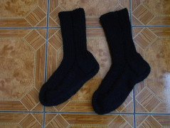 Pletené ponožky s vlnou vel. 46-47