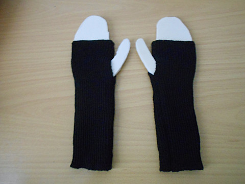 Návleky na ruce merino černá návleky ruce merino 