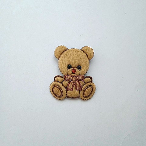 Brož méďa brož méďa hnědá stříbrná 