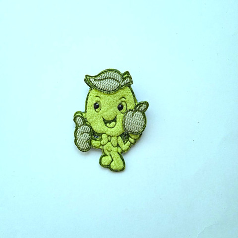 Brož citron banán brož zelená stříbrná citron 