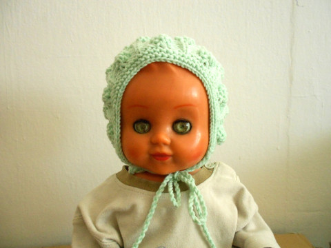 Kojenecká čepička merino zelená čepička merino kojenec 