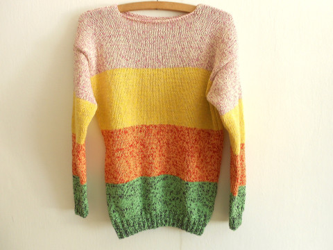 Barevný, vel. M,L zelená oranžová halenka žlutá svetr béžová 