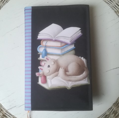 Obal na knihu - kočka a knihy obal na knihu nastavitelný obal na diář rostoucí 