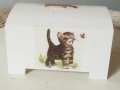 Dřevěná pokladnička (kasička) kočka
