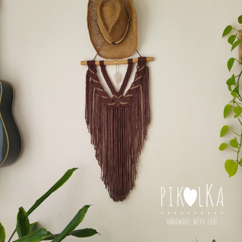 Macramé s křišťálem dekorace závěs drhání boho hygge scandi macramé. kristal 