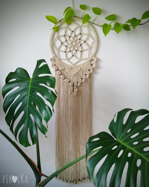 Lapač zlých snů dekorace bavlna příze drhání macramé macrame dreamcatcher lapač snů 