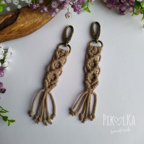 Macramé klíčenka - přívěsek přívěsek dekorace klíčenka ozdoba boho macrame drhani provazky 