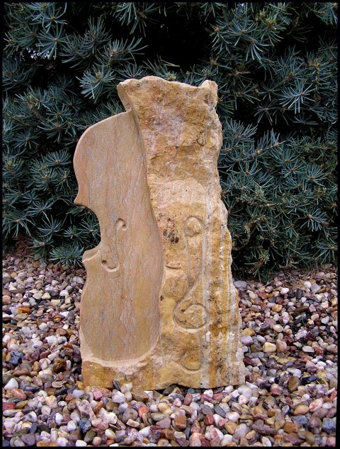 SOCHA Z PÍSKOVCE  - * HUDBA* plastika socha skulptura zahradní socha socha z pískovce exteriérová socha socha do zahrady. sochy z pískovce 