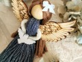 Andělka z příze -dřevěná křídla