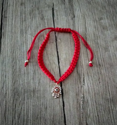 Shamballa náramek náramek červený shamballa hamsa 