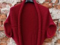 Pletená vesta - barva tmavě červená