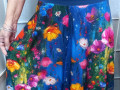 Půlkolová sukně - louka XL/XXL