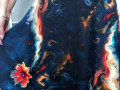 Půlkolová sukně - sasanka L/XL