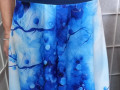 Půlkolová sukně - orchidej L/XL