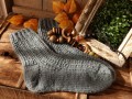 Pletené vlněné ponožky