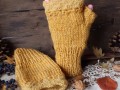 Vlněné pletené bezprsté rukavice