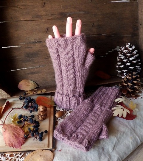 Pletené teplé rukavice bez prstů moderní rukavice bezprstové bezprsté rukavice elagantní vlněné rukavice vlněné návleky 