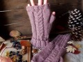 Pletené teplé rukavice bez prstů