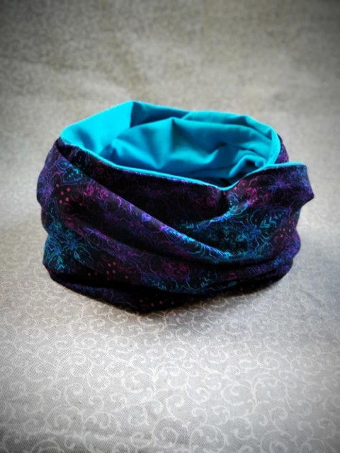 Šátek, šála modro fialový kašmír modrá fialová šála šátek vzor kašmír 