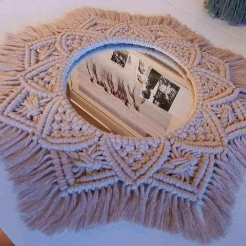 MACRAMÉ ZRCADLO zrcadlo mirror 