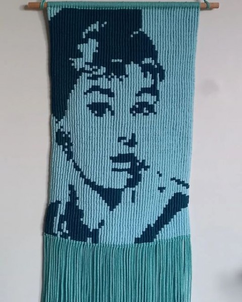 Audrey / pixel macrame art pixel audrey macrame pixelart 