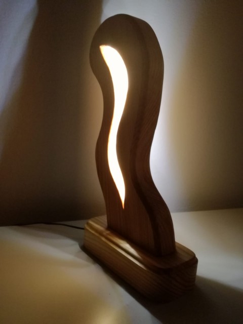 Dřevěná dekorační lampa Kora dřevo dekorace dárek světlo příroda lampa osvětlení 