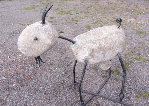 Kovaná plastika - koza koza kovana socha kovové 