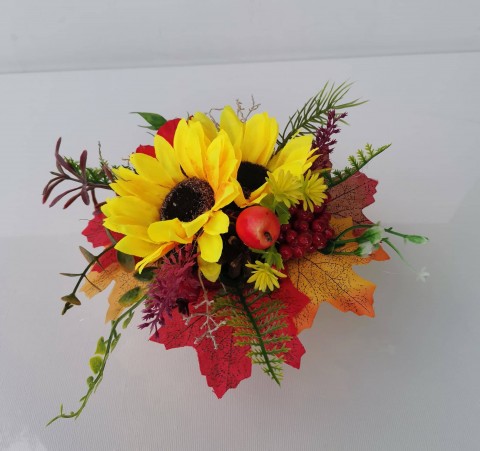 Květinová dekorace, slunečnice květiny slunečnice podzimní deko 