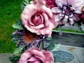Starorůžový věnec s růžemi_35 cm