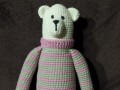 medvěd v pruhovaném svetru