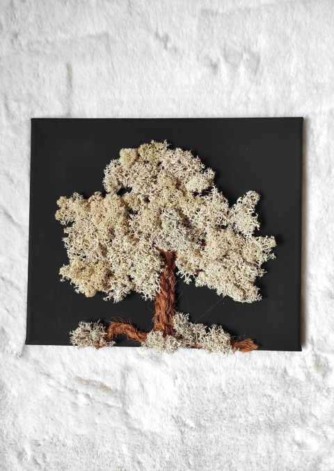Mechový obrázek - Strom 5 dekorace dárek strom interiér bytový příroda přírodní obrázek mech natural stylový home severský nature trvanlivý skandinávský lišejník stabilizovaný interiérový moss dovozový 