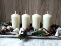 Adventní svícen do smetanové