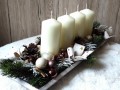 Adventní svícen do smetanové