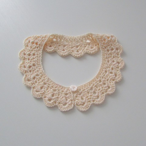 Háčkovaný límeček doplněk háčkovaný ozdoba dámský béžová límeček crochet pro ženy 